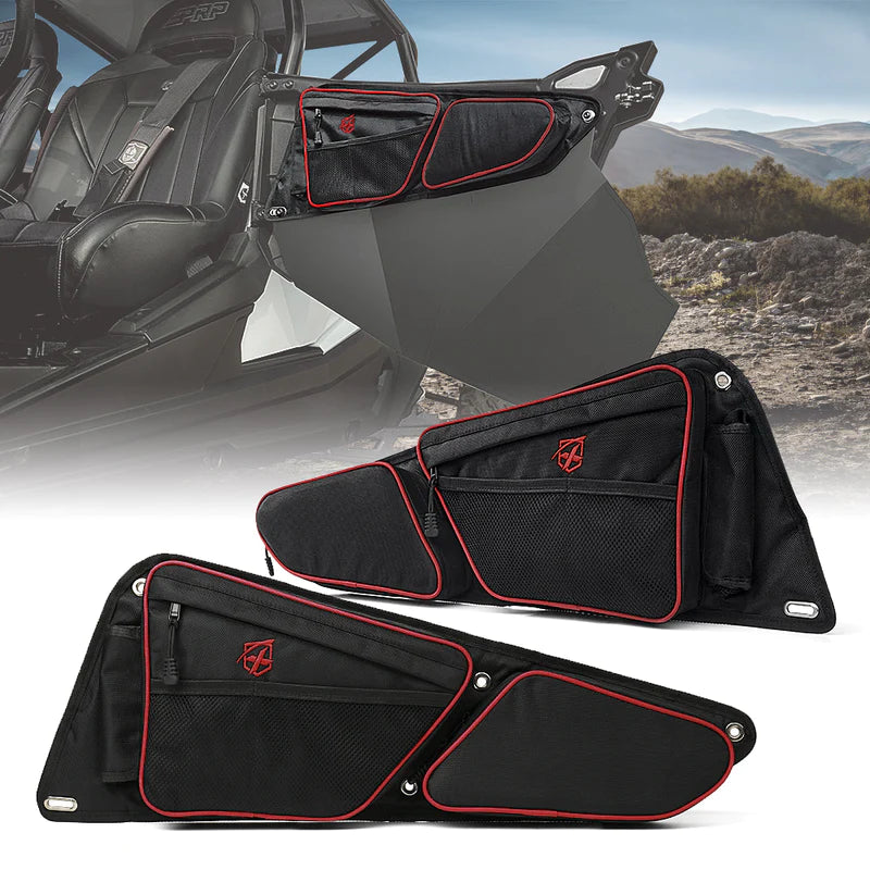 Photo of Polaris RZR Front Side Door Bags fits RZR 2014-2020 by XPRITE - Premium Door Bags & Door Accessories for UTVs / Side by Sides