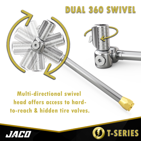 Photo of Lightning™ T-Series Tire Air Chuck | Open Flow, 1/4" F-NPT by JACO - Premium Air Chuck for UTVs / Side by Sides