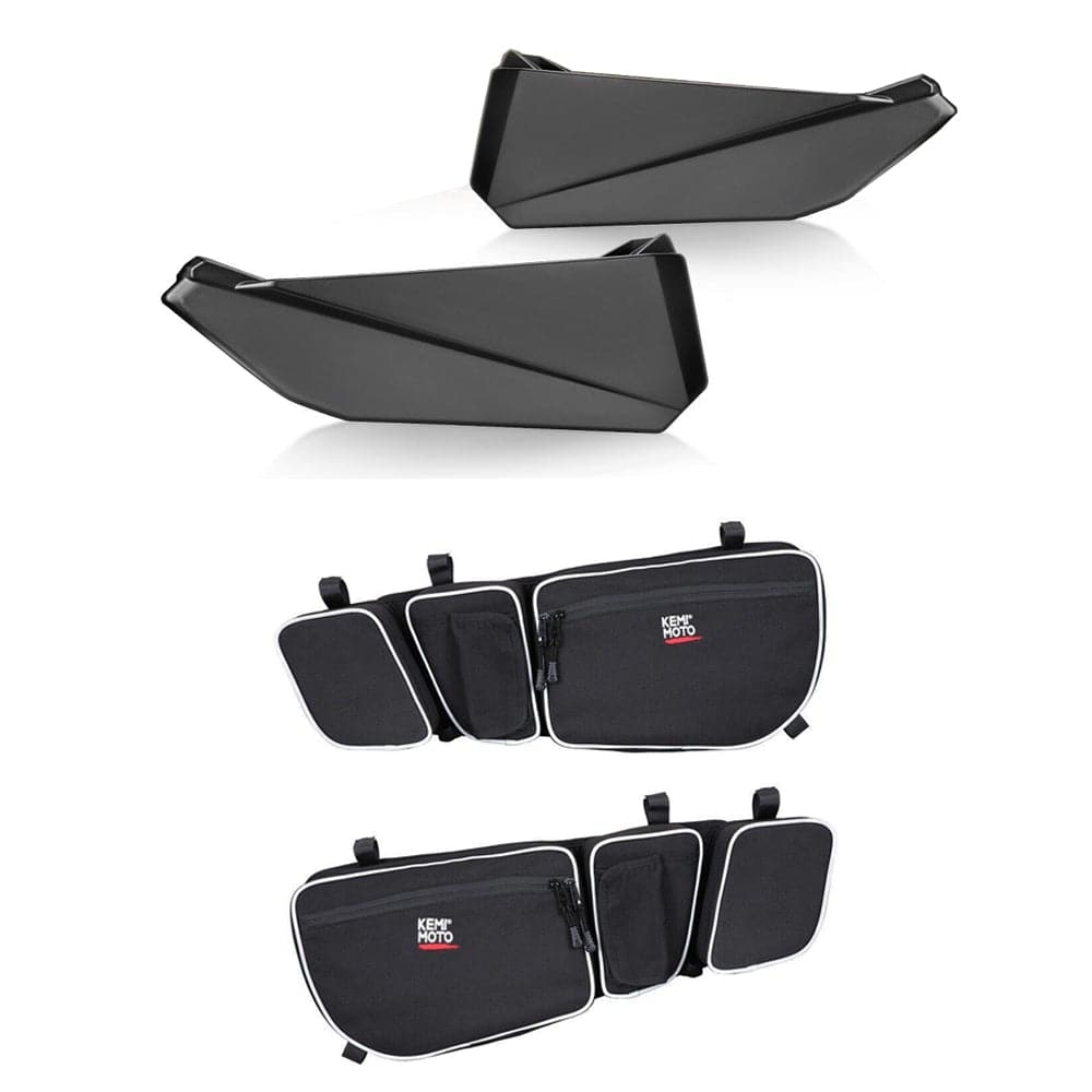 Photo of Kemimoto Front Door Bags & Front Lower Door Inserts for Can-Am Maverick X3 by Kemimoto - Premium for UTVs / Side by Sides