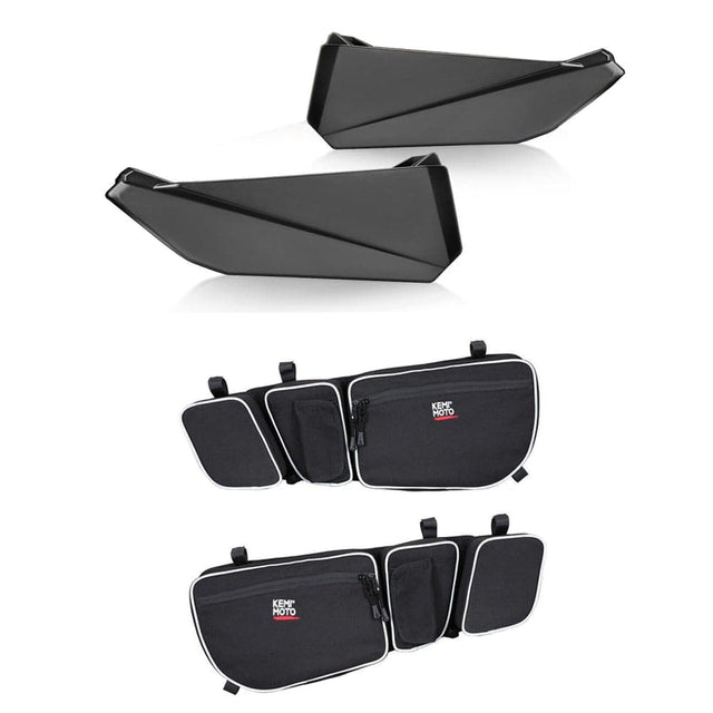 Photo of Kemimoto Front Door Bags & Front Lower Door Inserts for Can-Am Maverick X3 by Kemimoto - Premium for UTVs / Side by Sides