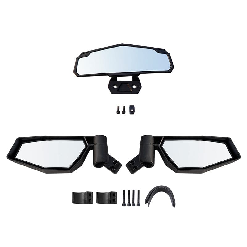 Photo of Side Mirrors & Rear View Mirror for Polaris RZR XP 1000/4 2024-2025 by Kemimoto - Premium for UTVs / Side by Sides