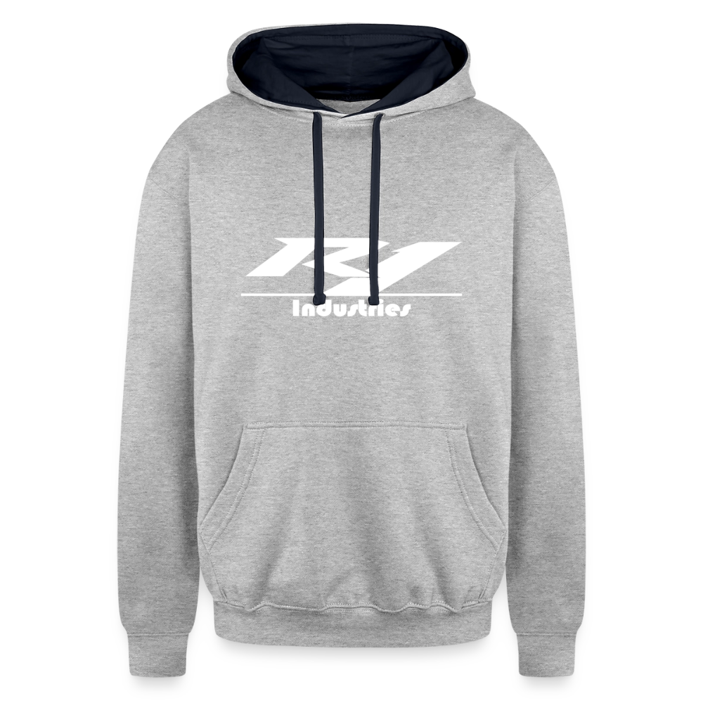 R1 Industries Contrast Hoodie - heather gray/navy