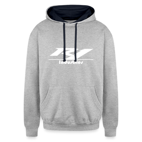 R1 Industries Contrast Hoodie - black/heather gray