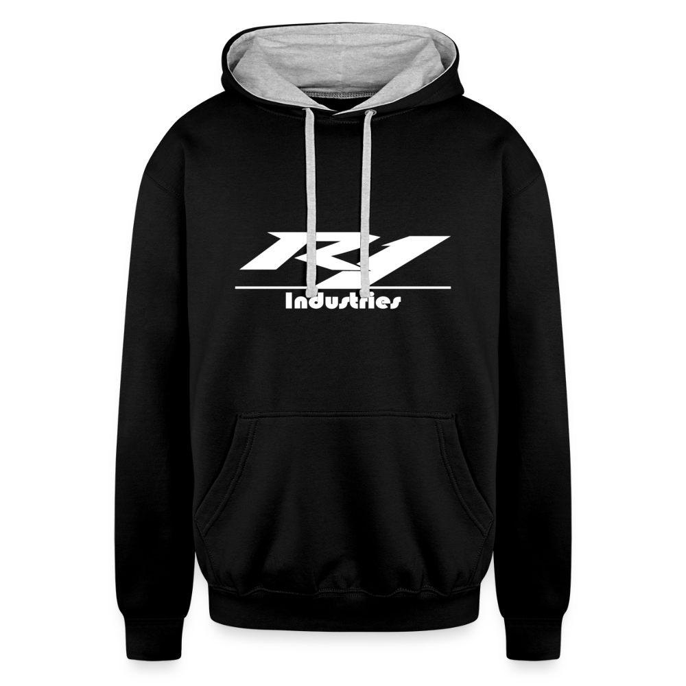 R1 Industries Contrast Hoodie - black/heather gray