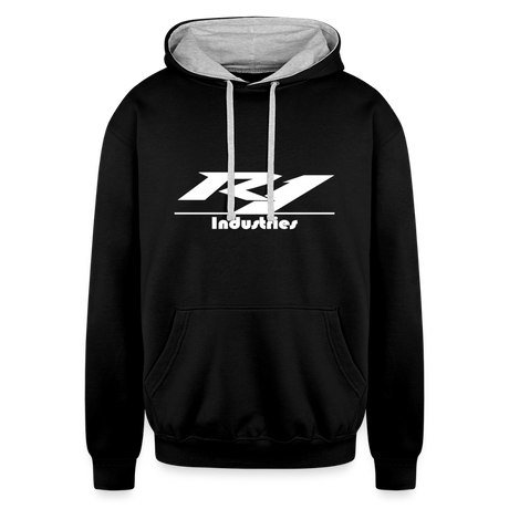 R1 Industries Contrast Hoodie - black/heather gray