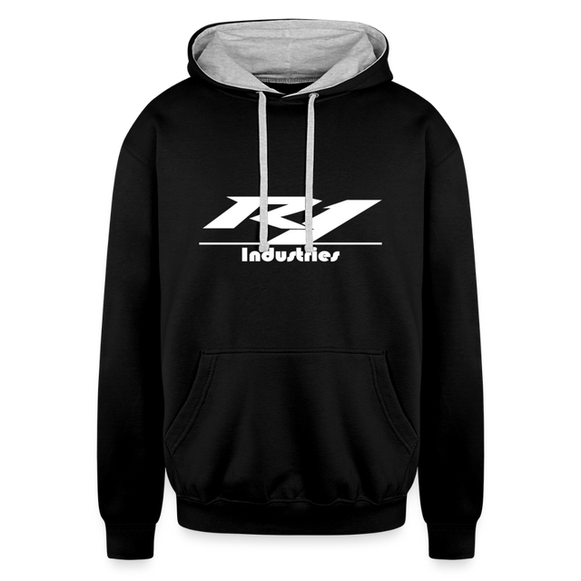 R1 Industries Contrast Hoodie - black/heather gray