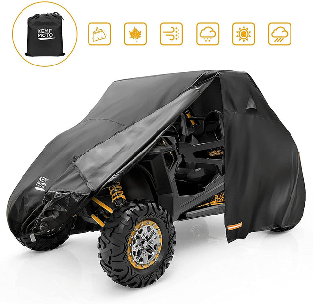 Photo of UTV 420D Waterproof Covers 2 Seater for Can-Am, Polaris, Kawasaki by Kemimoto - Premium for UTVs / Side by Sides