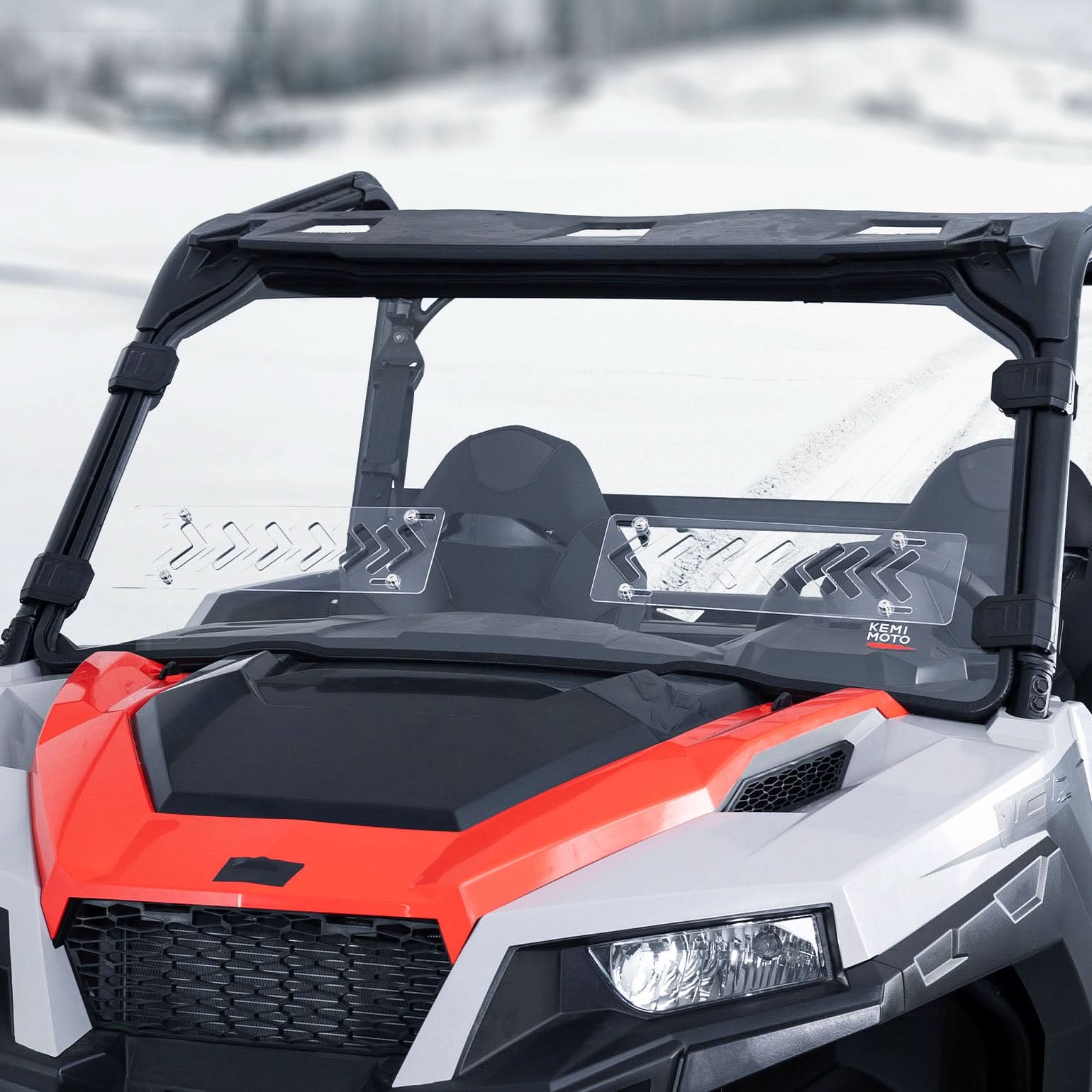 Photo of UTV 2-IN-1 Front Vented Windshield Compatible with Polaris General 1000, XP 1000, 4 1000 by Kemimoto - Premium for UTVs / Side by Sides