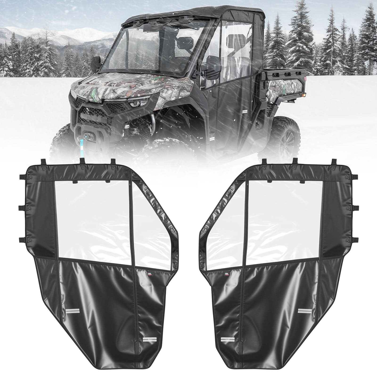 Photo of UTV Soft Full Doors Cab Enclosure for CFMOTO UFORCE U10 Pro by Kemimoto - Premium for UTVs / Side by Sides