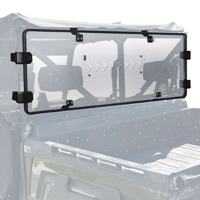 Photo of Rear Clear Windshield with Sliding Vents for Tracker 800SX by Kemimoto - Premium for UTVs / Side by Sides