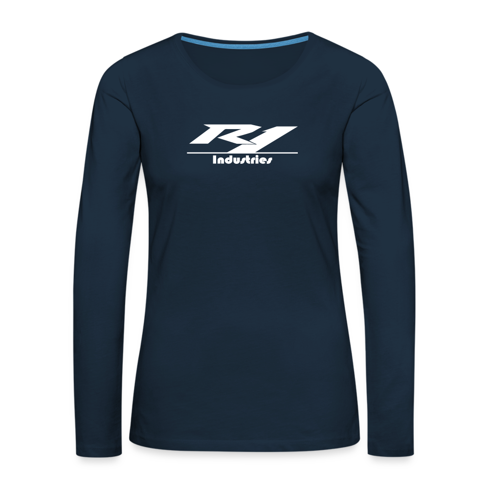 Women's Premium Long Sleeve T-Shirt - deep navy