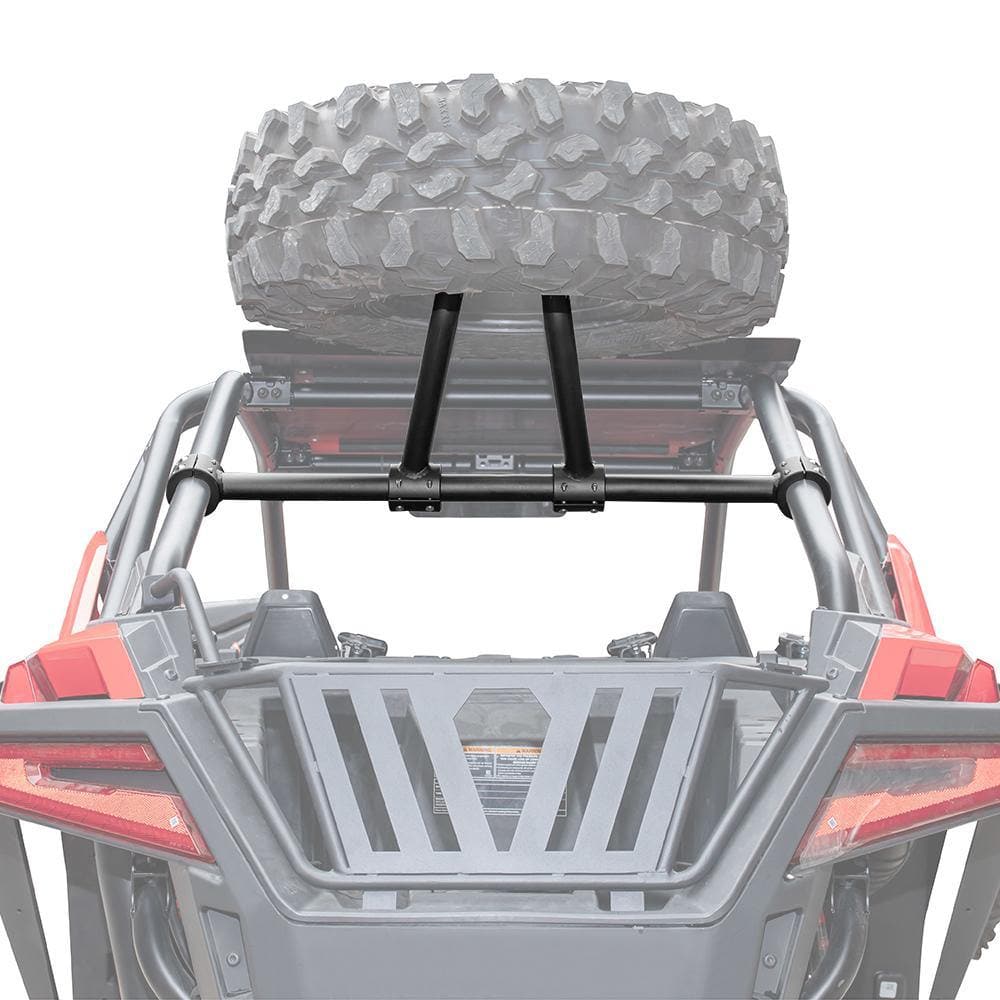 Photo of Soft Rear Window Net & Spare Tire Carrier for Polaris RZR PRO XP 2020-2024 by Kemimoto - Premium for UTVs / Side by Sides