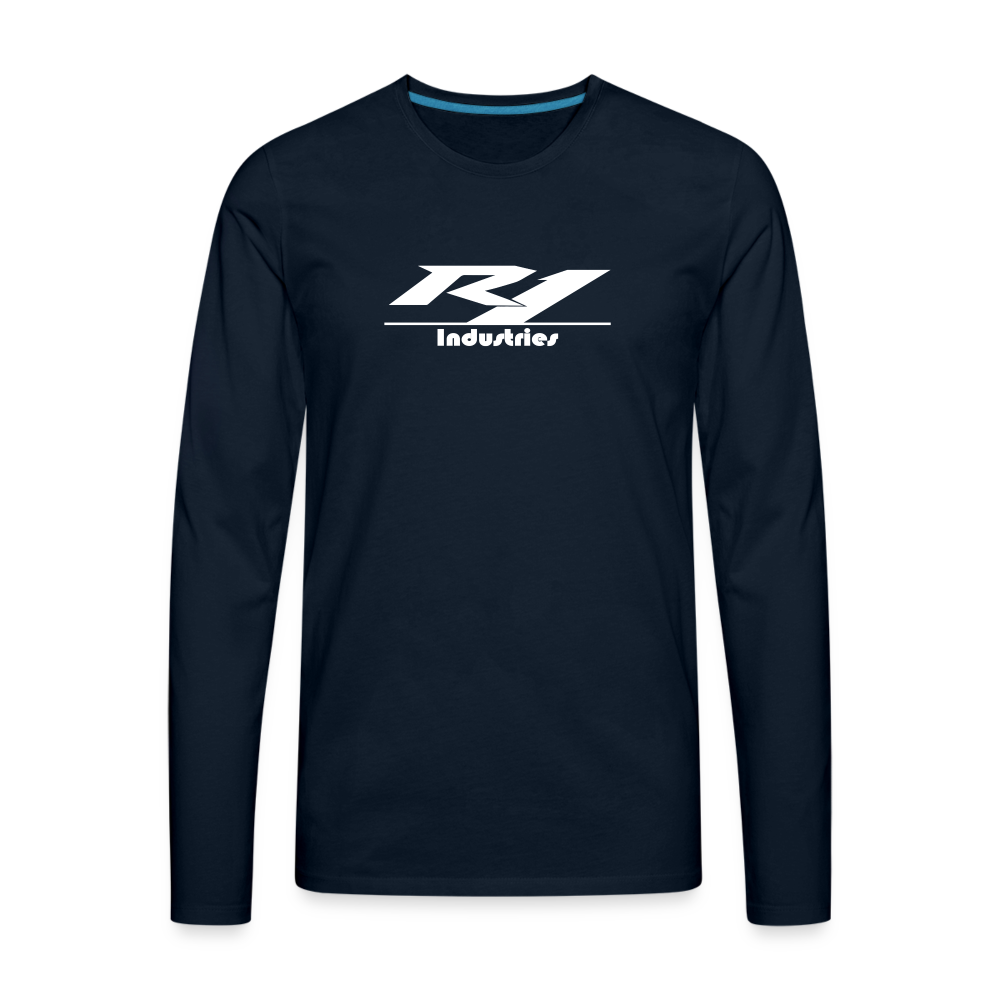 Men's Premium Long Sleeve T-Shirt - deep navy