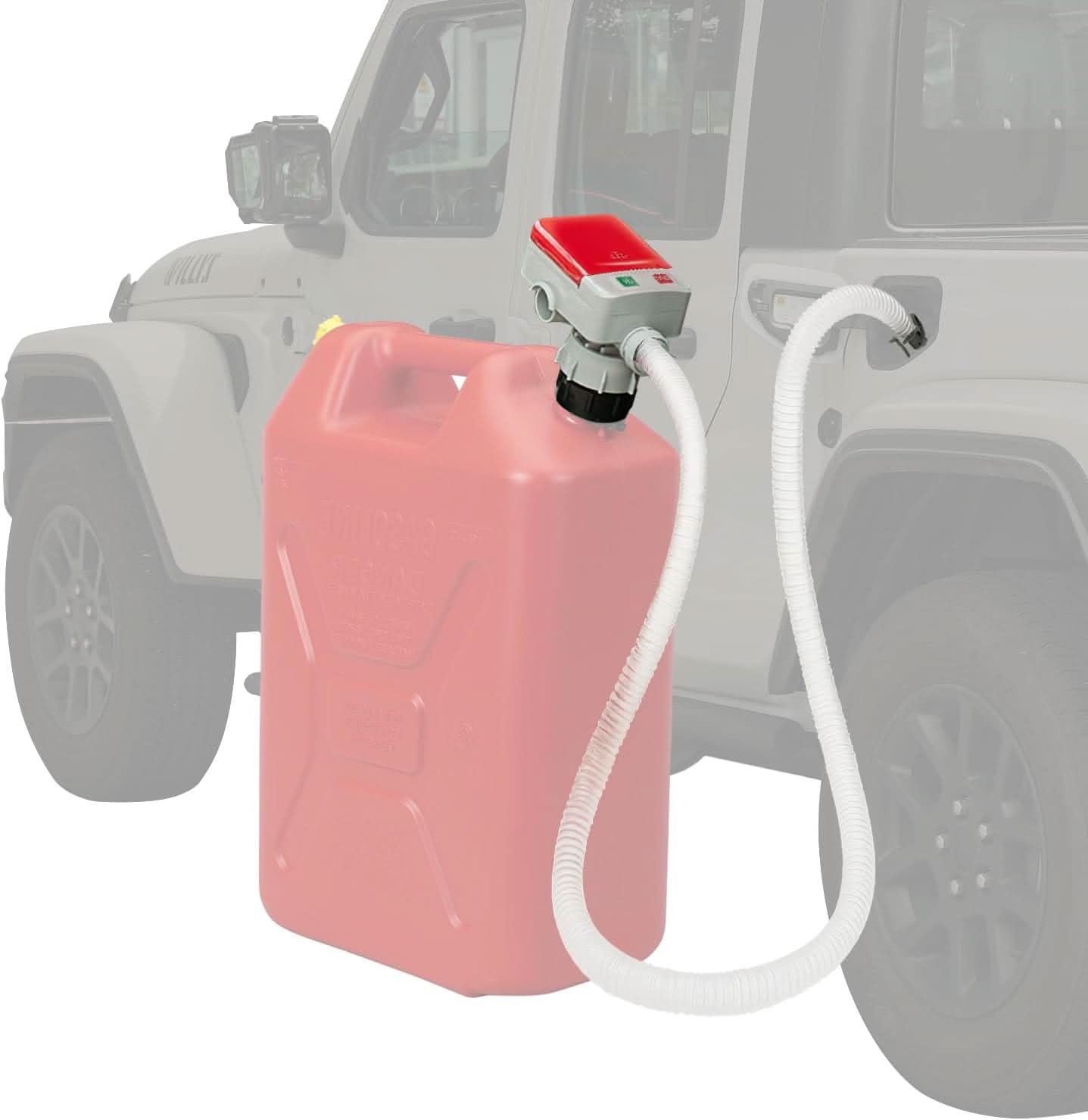Photo of Fuel Transfer Pump with 35''/ 51'' Long Hose, Portable Transfer Pump Automatic by Kemimoto - Premium for UTVs / Side by Sides