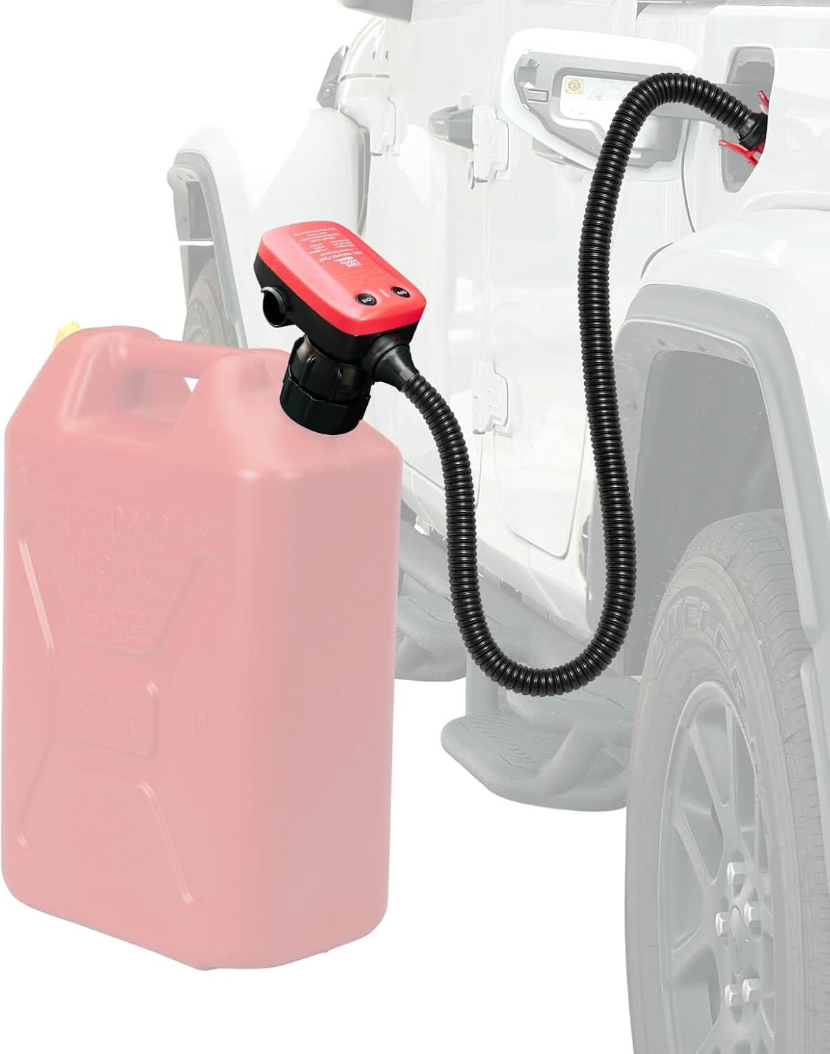 Photo of 41" Hose Fuel Transfer Pump with Automatic Shut-Off Sensor by Kemimoto - Premium for UTVs / Side by Sides