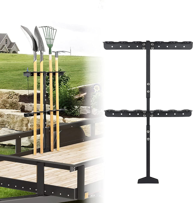 Photo of Landscape Hand Tool Rack With 6 Hole for Truck Trailer Mower UTV by Kemimoto - Premium for UTVs / Side by Sides