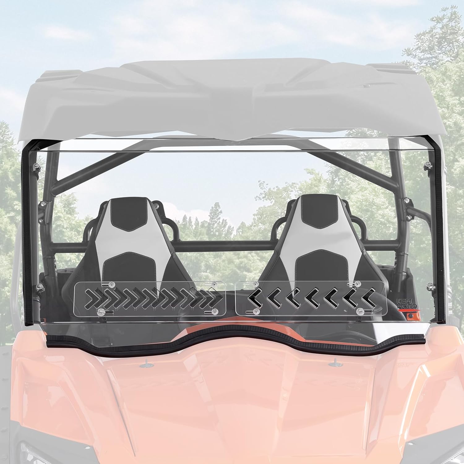Photo of Kemimoto Front Windshield w/Sliding Window for CFMOTO ZForce 500 | 800 | 1000 by Kemimoto - Premium for UTVs / Side by Sides