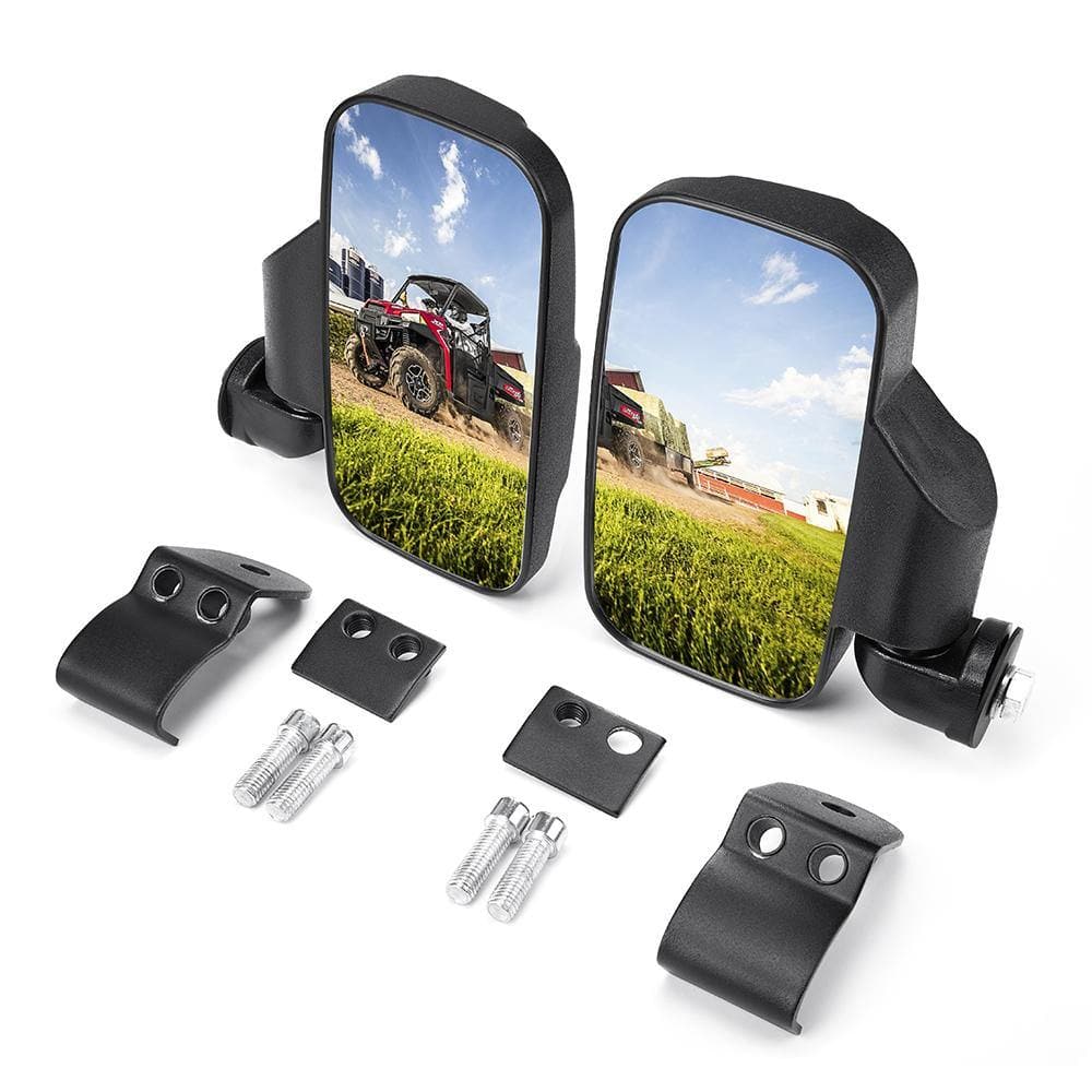 Photo of Side Mirrors for Polaris Ranger/ General, Can-Am Trail/ Defender (1 pair) by Kemimoto - Premium for UTVs / Side by Sides