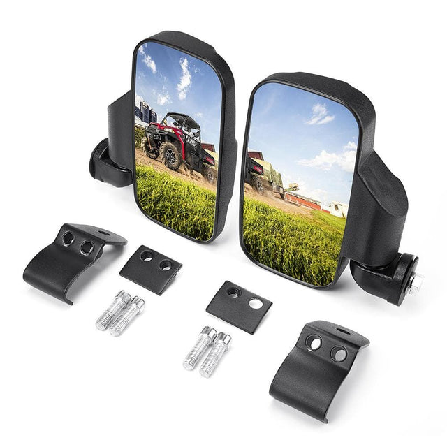 Photo of Side Mirrors for Polaris Ranger/ General, Can-Am Trail/ Defender (1 pair) by Kemimoto - Premium for UTVs / Side by Sides
