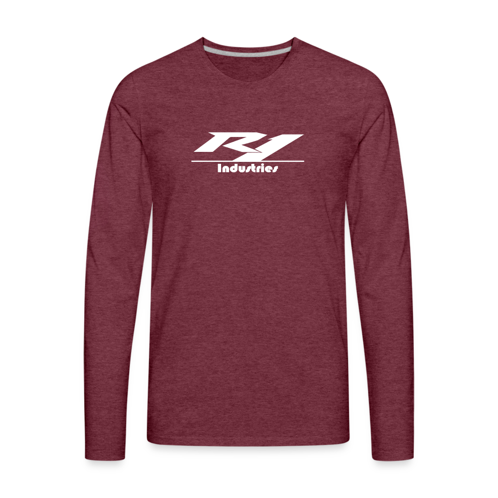 Men's Premium Long Sleeve T-Shirt - heather burgundy