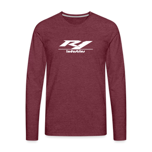 Men's Premium Long Sleeve T-Shirt - heather burgundy