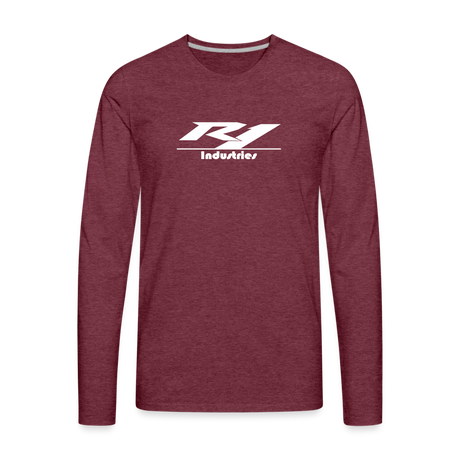 Men's Premium Long Sleeve T-Shirt - heather burgundy