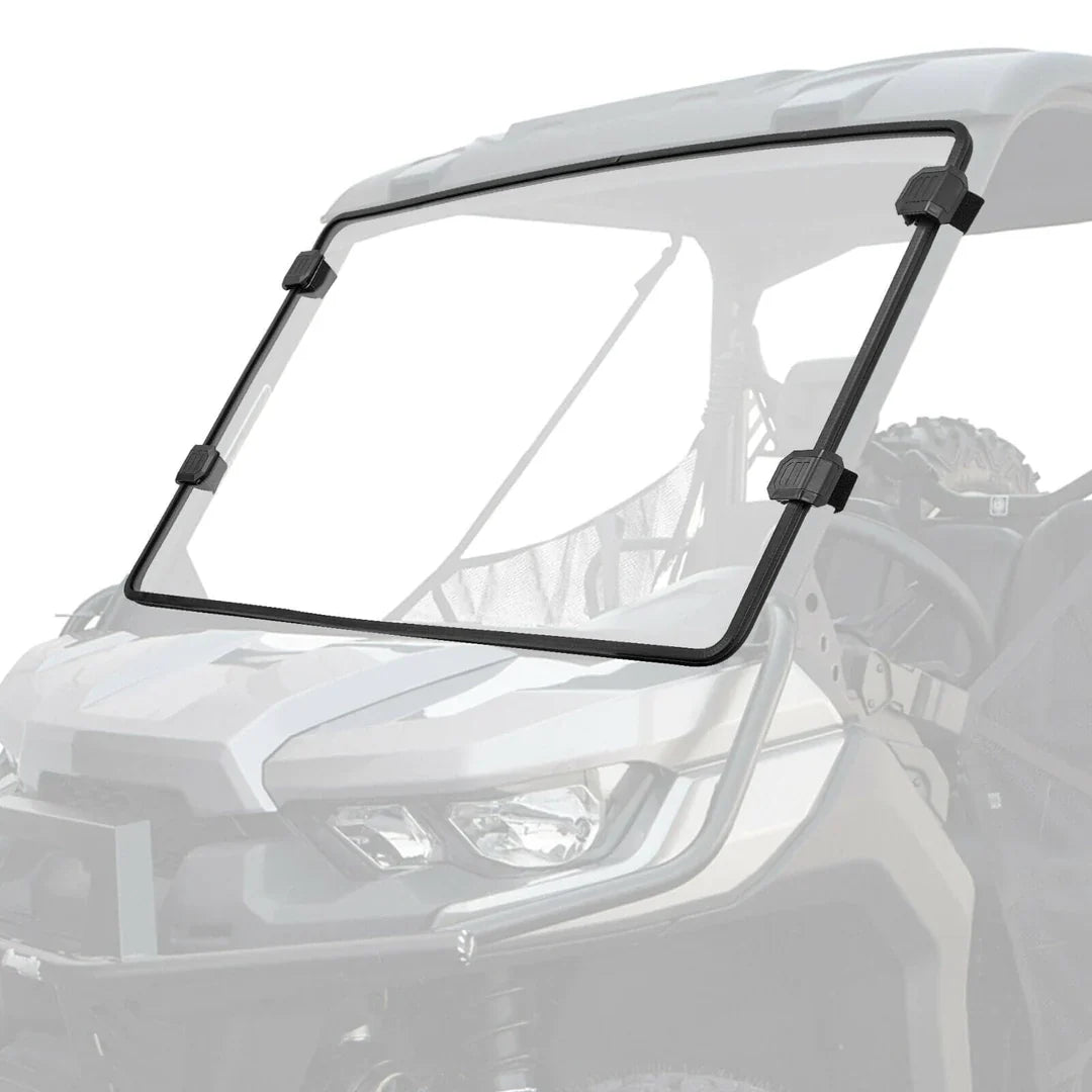Photo of Rear & Front Full Windshield for Can Am Defender HD10|9|8|7|5 2016-2024 by Kemimoto - Premium for UTVs / Side by Sides