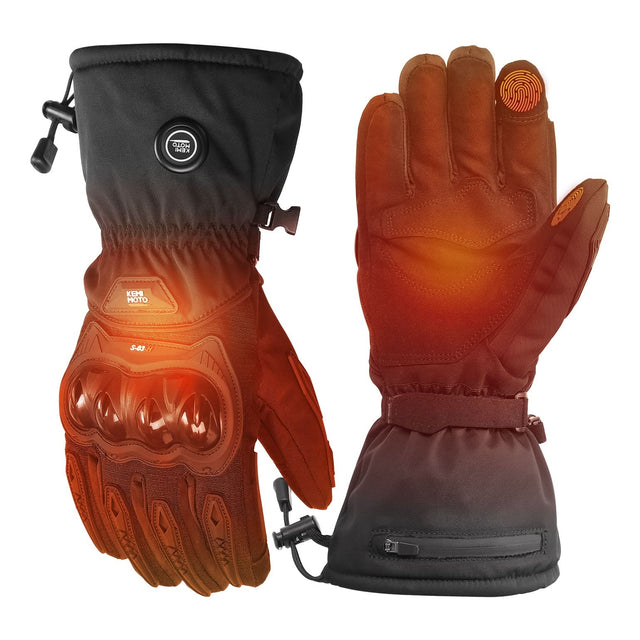 Photo of Heated Motorcycle Gloves Waterproof Windproof Touchscreen with Batteries by Kemimoto - Premium for UTVs / Side by Sides