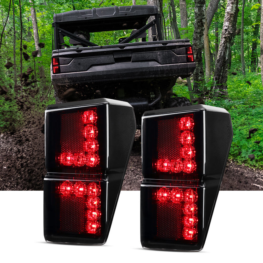 Photo of Waterproof Seat Cover and Tail Lights for Polaris Ranger 1000 XP/Crew by Kemimoto - Premium for UTVs / Side by Sides
