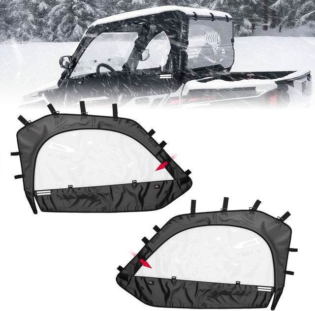 Photo of UTV Soft Upper Doors Compatible with Polaris General 1000 / XP 1000 by Kemimoto - Premium for UTVs / Side by Sides