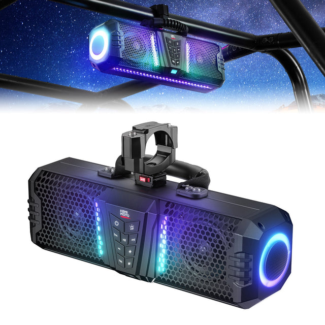 Photo of KEMIMOTO Midnight 40B 16'' 2-Speaker Louder RGB UTV Sound Bar (Built-in Battery) by Kemimoto - Premium for UTVs / Side by Sides