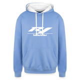 R1 Industries Contrast Hoodie - sky blue/white