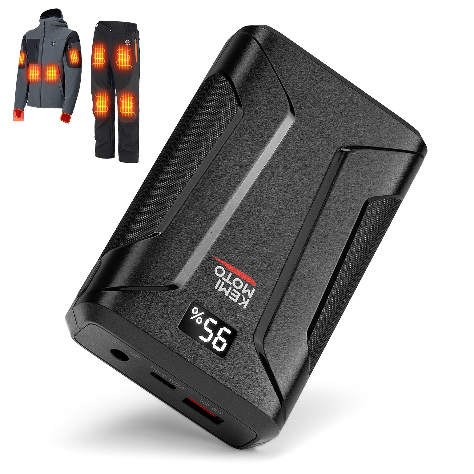 Photo of Kemimoto 12V Rechargeable Battery for Heated Vest Heated Jackets Heated Hoodies by Kemimoto - Premium for UTVs / Side by Sides