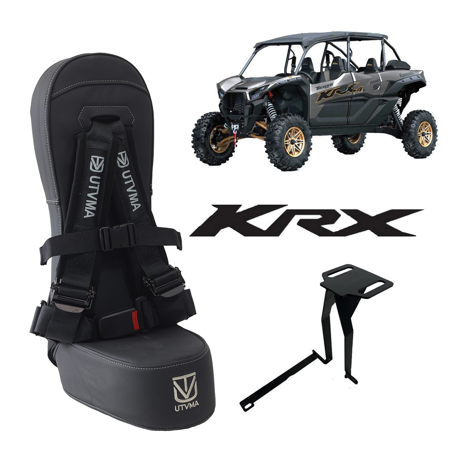 Photo of Kawasaki KRX 4 Front Bump Seat (2023-2025) by UTV Mountain Accessories - Premium Bump Seat for UTVs / Side by Sides