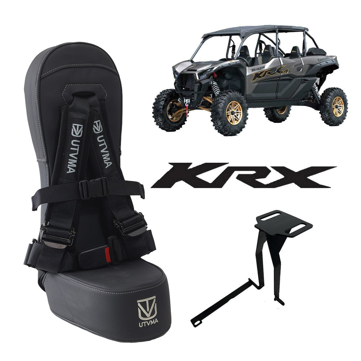Photo of Kawasaki KRX 4 Front Bump Seat (2023-2025) by UTV Mountain Accessories - Premium Bump Seats for UTVs / Side by Sides