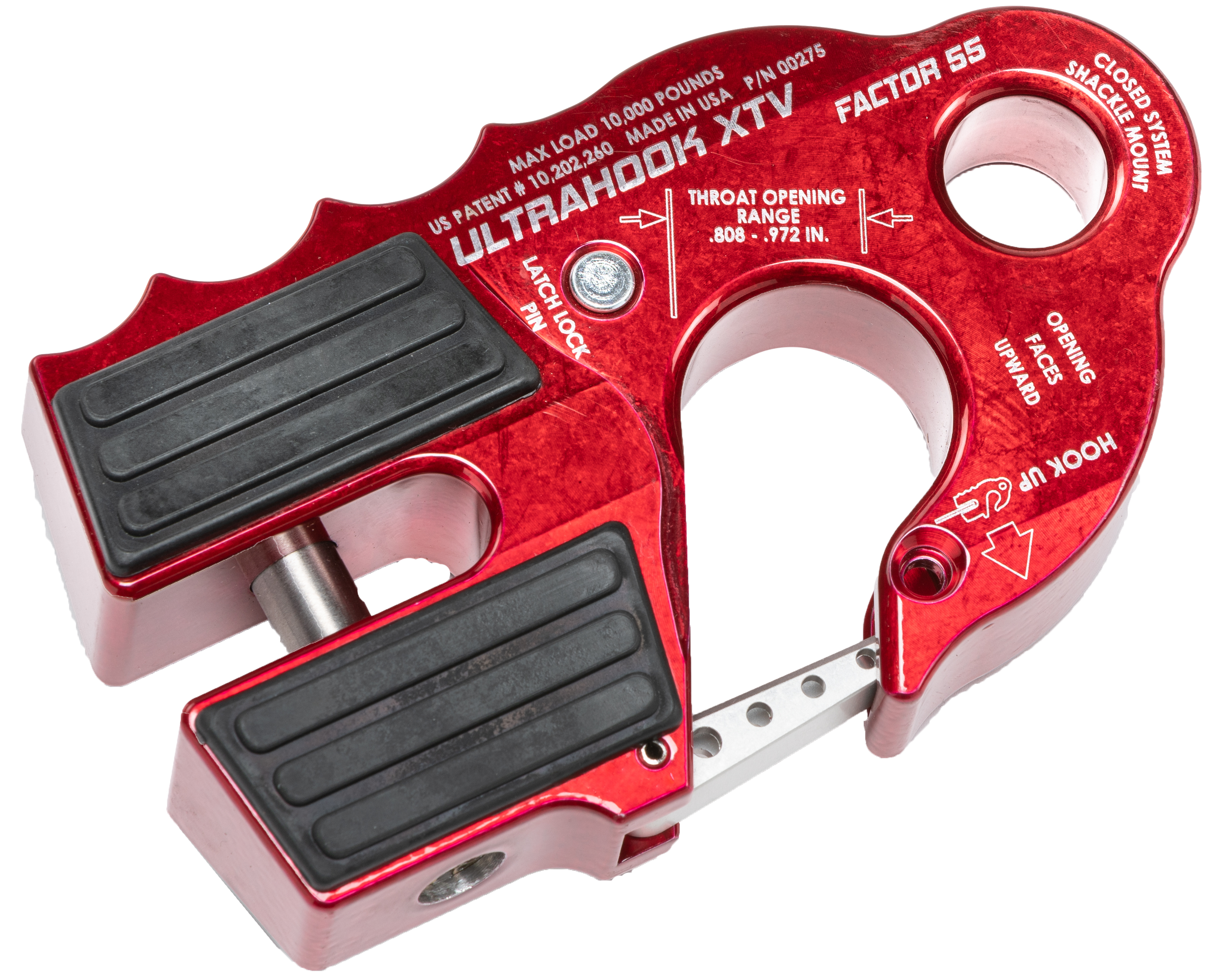 Photo of ULTRAHOOK XTV WINCH SHACKLE MOUNT RED by FACTOR 55 - Premium Winch for UTVs / Side by Sides