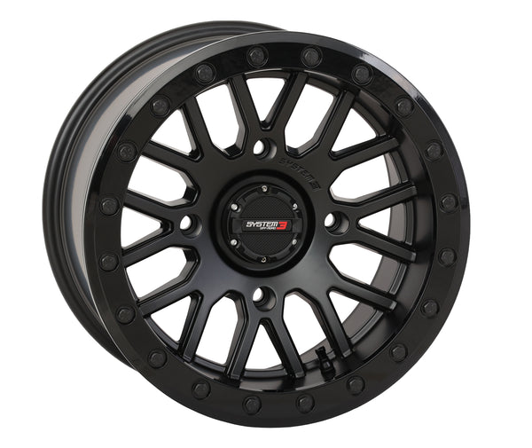 Photo of SYSTEM 3 SB9 WHEEL 15X9 5+4 (+10MM) 4/156 MATTE BLACK by SYSTEM 3 - Premium Wheels for UTVs / Side by Sides