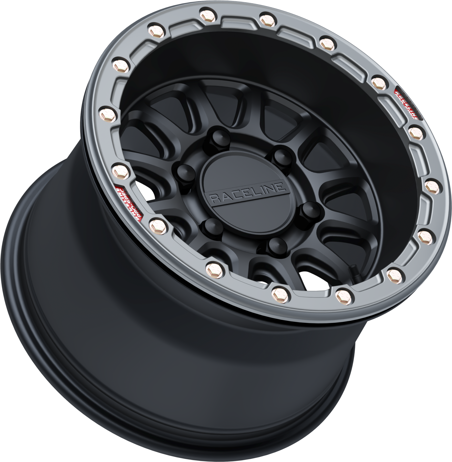 Photo of ALPHA WHEEL 6/139.7 BLK/GUNMETAL 15X10 (+25MM) by RACELINE - Premium Wheels for UTVs / Side by Sides