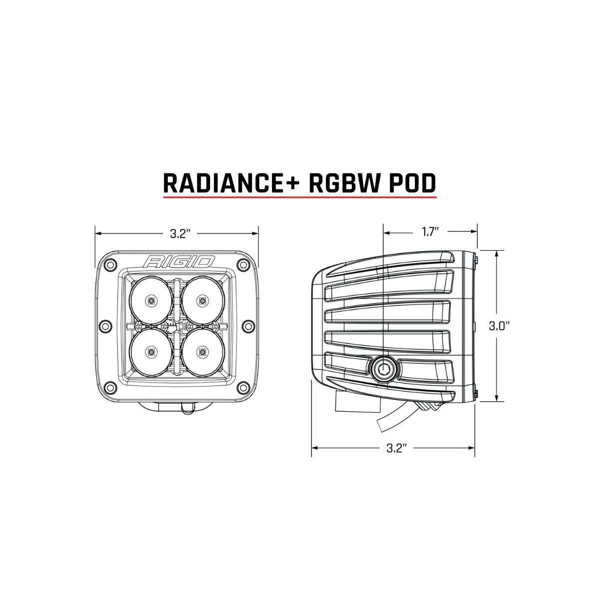 Photo of RADIANCE POD RGBW POD SERIES by RIGID - Premium Illumination for UTVs / Side by Sides