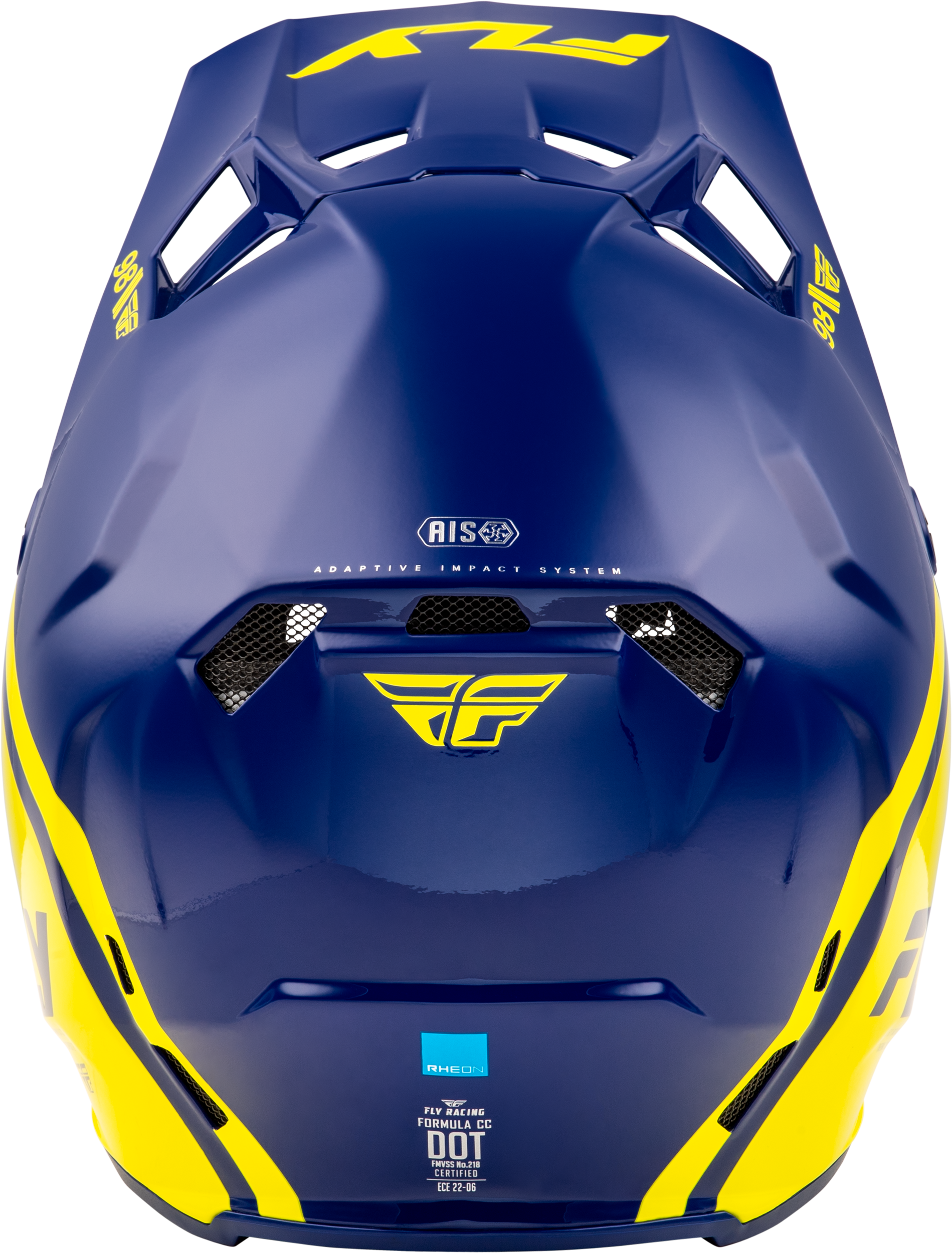 Photo of FORMULA CC OBJECTIVE HELMET NAVY/YELLOW LG by FLY RACING - Premium Helmets for UTVs / Side by Sides