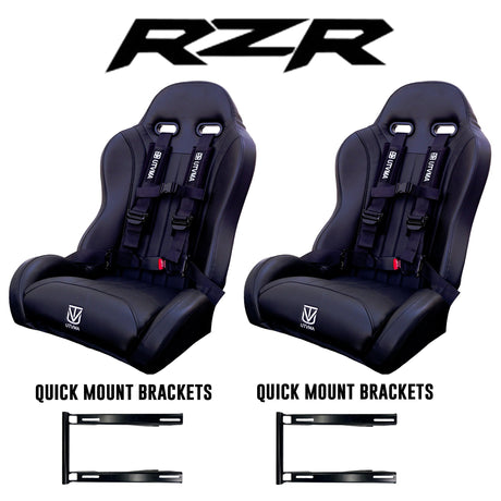 Photo of RZR PRO Front Suspension Bucket Seats with Quick Mount Brackets by UTV Mountain Accessories - Premium for UTVs / Side by Sides