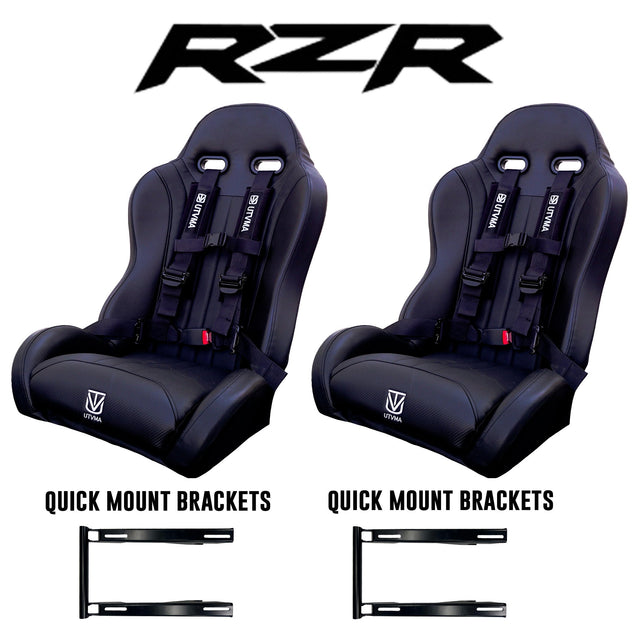 Photo of RZR PRO Front Suspension Bucket Seats with Quick Mount Brackets by UTV Mountain Accessories - Premium for UTVs / Side by Sides
