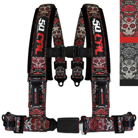 Photo of 4 Point Seat Belt Harness With Push Button Release by 50 Caliber Racing - Premium Harnesses for UTVs / Side by Sides