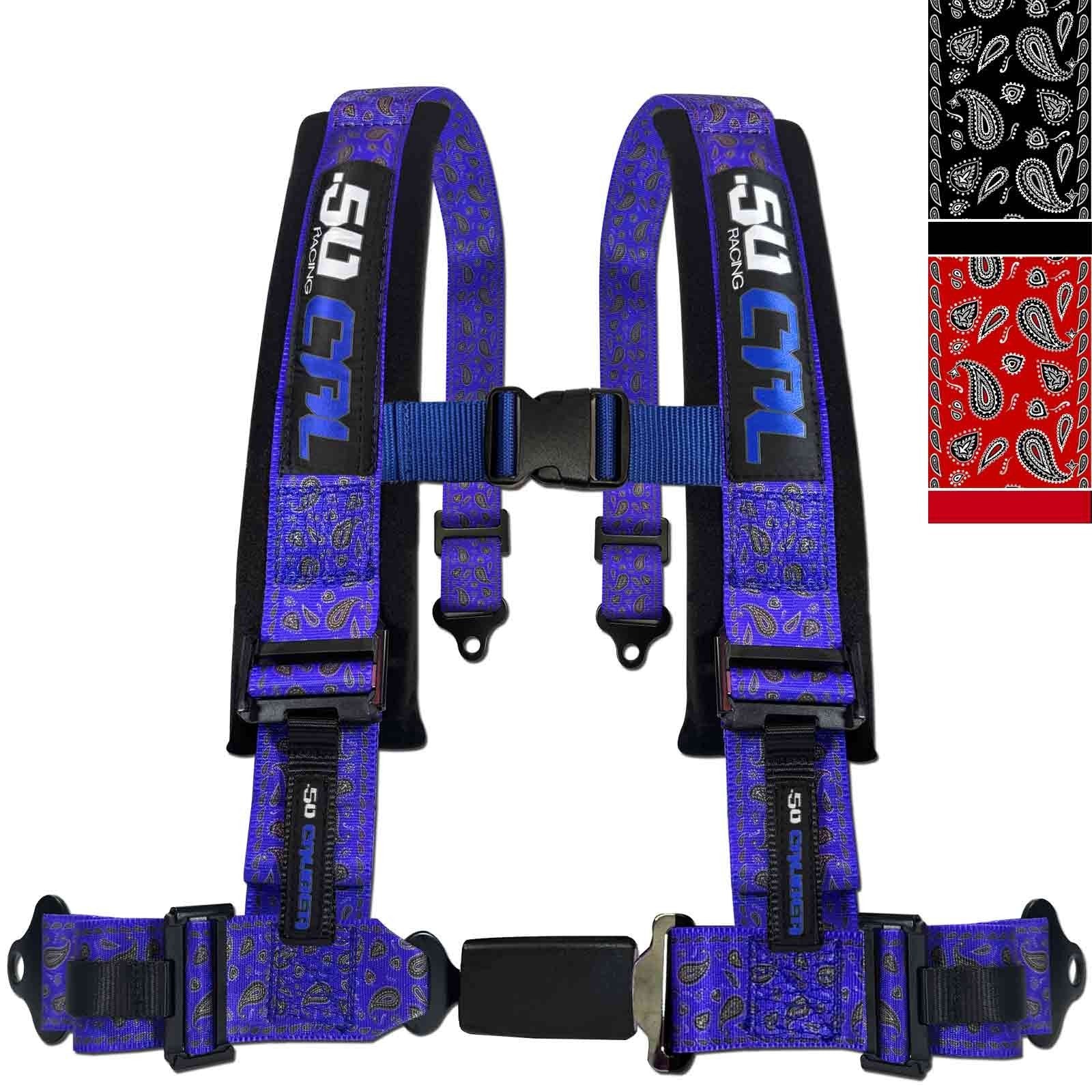 Photo of 4 Point Seat Belt Harness With Push Button Release by 50 Caliber Racing - Premium Harnesses for UTVs / Side by Sides