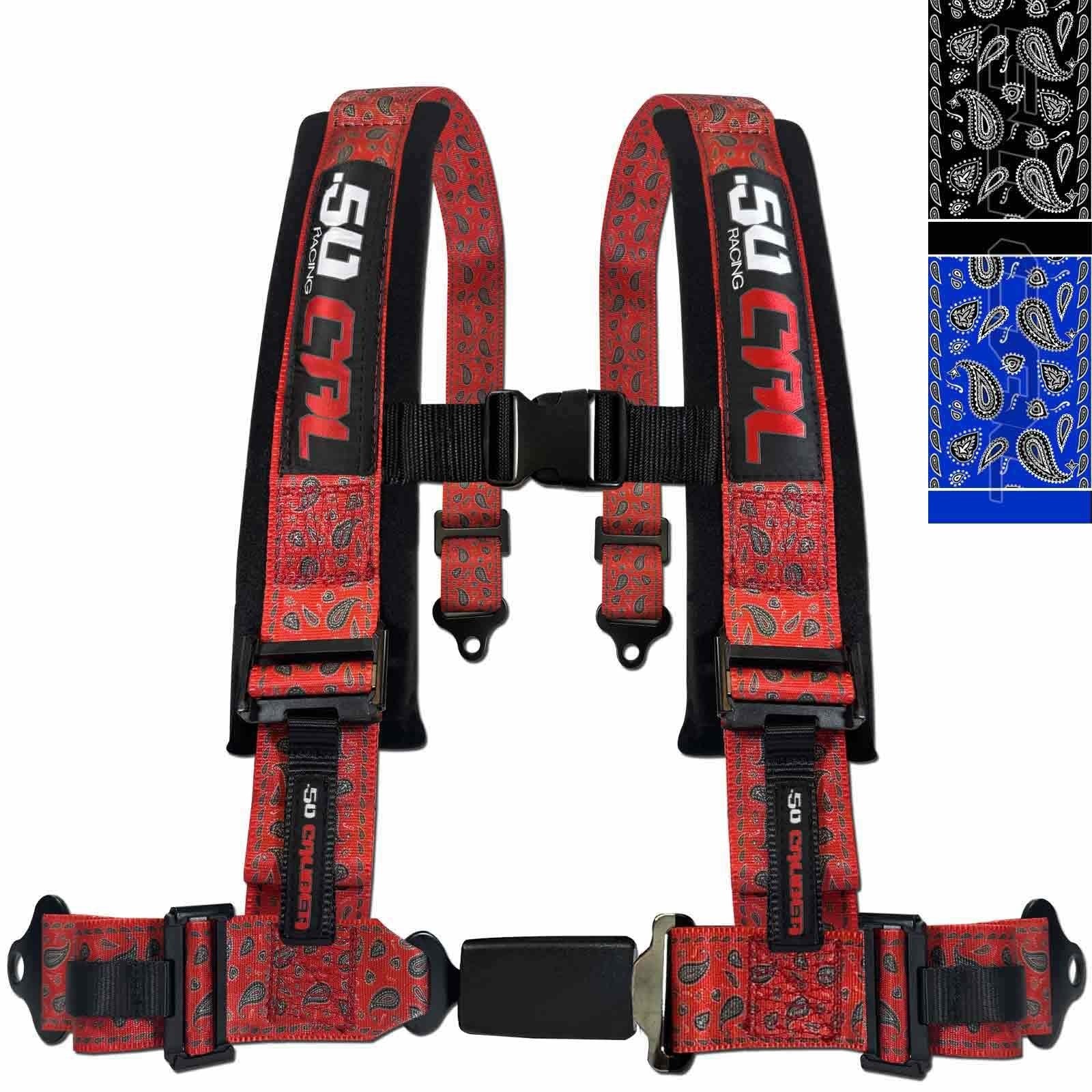 Photo of 4 Point Seat Belt Harness With Push Button Release by 50 Caliber Racing - Premium Harnesses for UTVs / Side by Sides