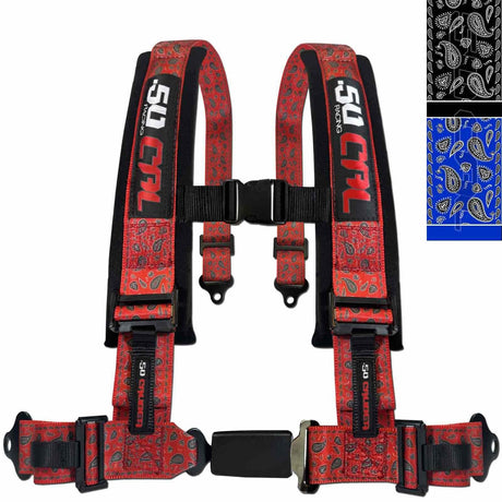 Photo of 4 Point Seat Belt Harness With Push Button Release by 50 Caliber Racing - Premium Harnesses for UTVs / Side by Sides