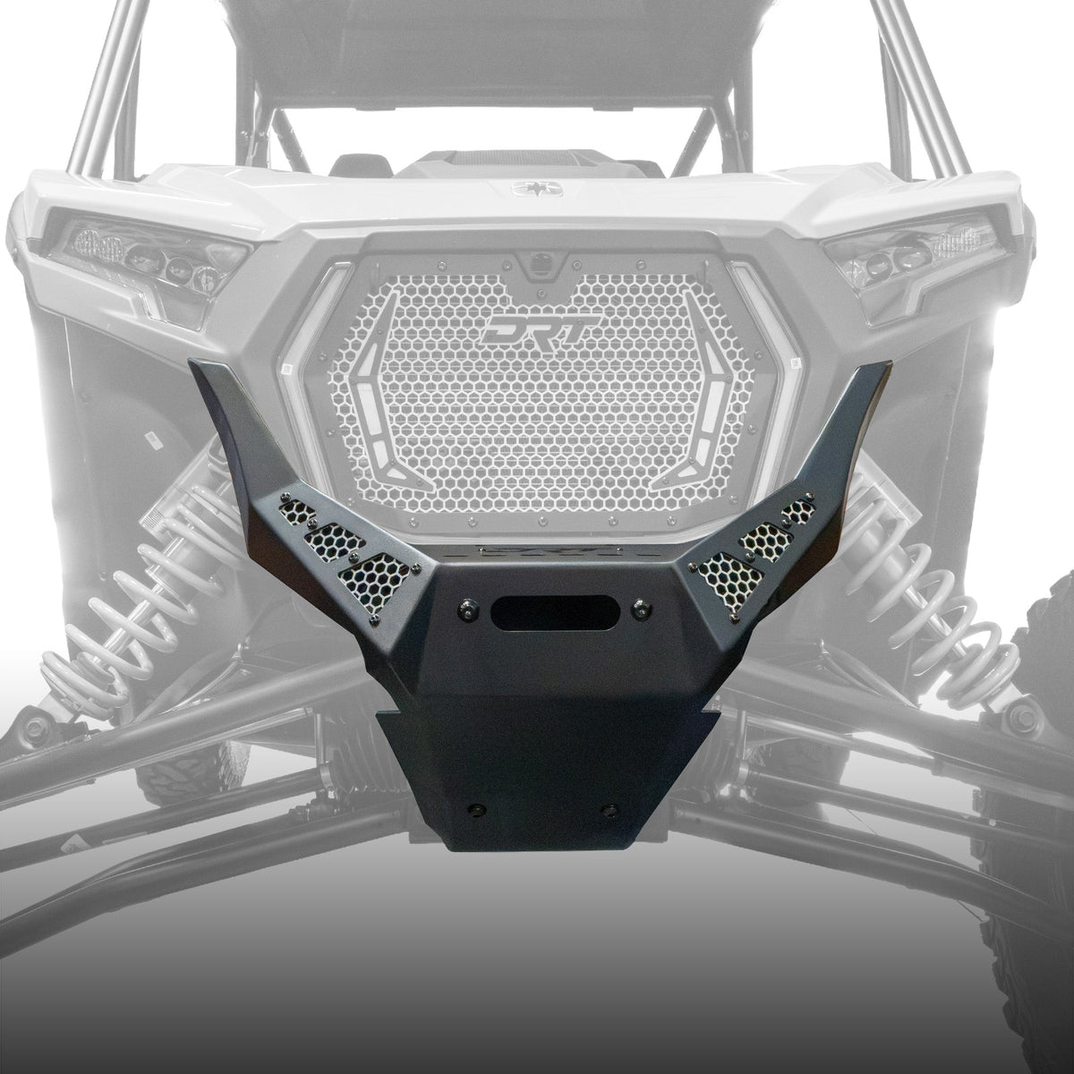 Front view of DRT winch bumper on a 2026 Polaris RZR XP S