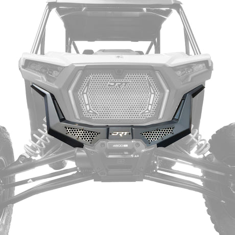 DRT upper front bumper installed above the OEM winch on a 2026 Polaris RZR XP S