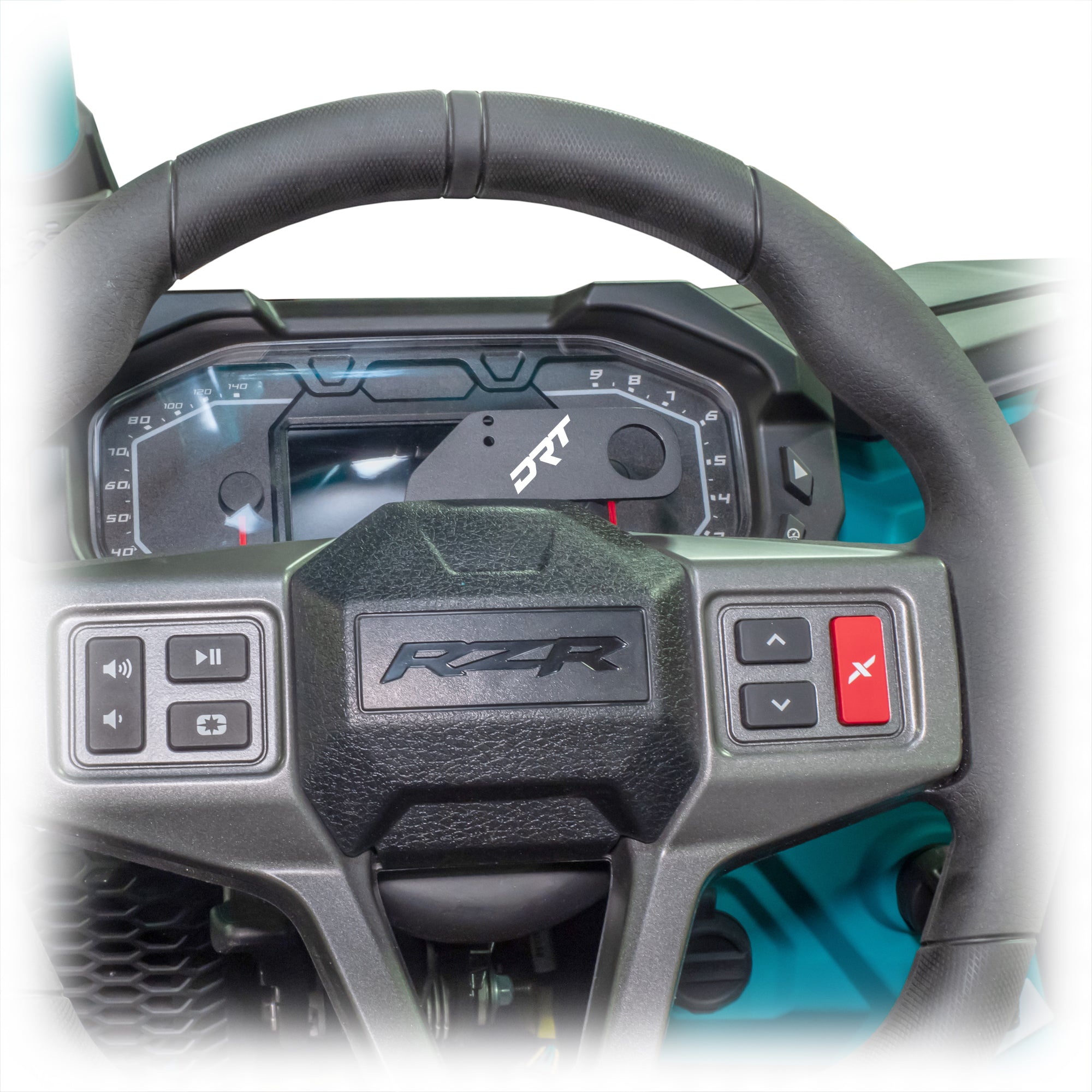 Photo of DRT Polaris RZR 2020+ Steering Wheel Single Push-To-Talk Plate by DRT Motorsports - Premium for UTVs / Side by Sides