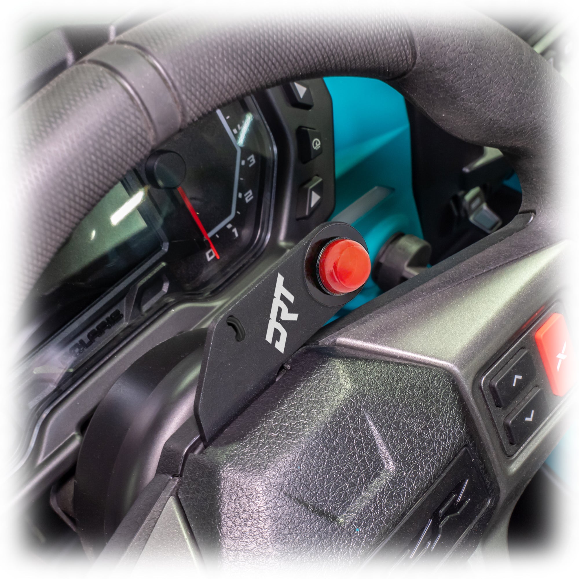 Photo of DRT Polaris RZR 2020+ Steering Wheel Single Push-To-Talk Plate by DRT Motorsports - Premium for UTVs / Side by Sides